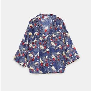 “Zara Trafaluc” Toucan Print Shirt